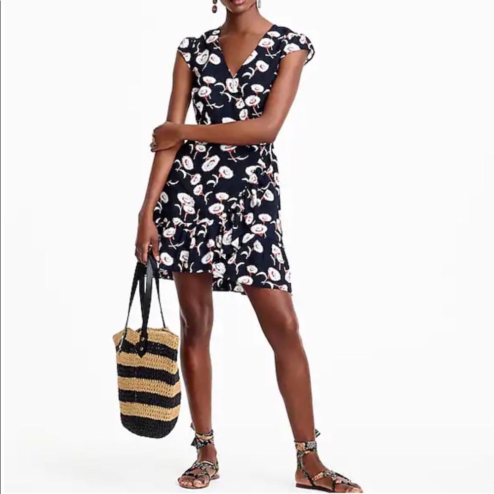 NWOT J. Crew Mercantile wrap mini dress, size 8